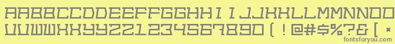Out Font – Gray Fonts on Yellow Background