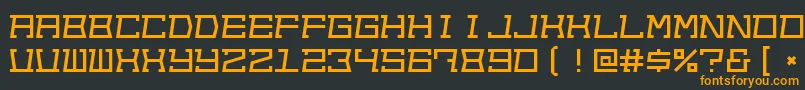 Out Font – Orange Fonts on Black Background