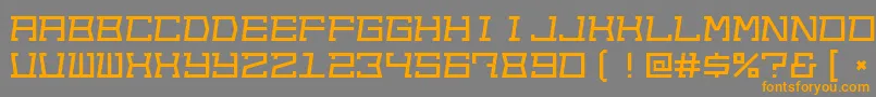 Out Font – Orange Fonts on Gray Background