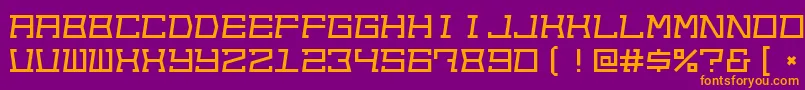 Out Font – Orange Fonts on Purple Background