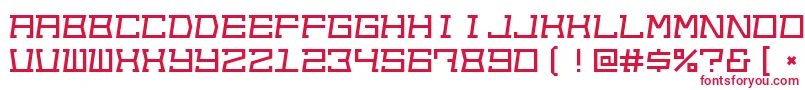 フォントOut – 白い背景に赤い文字