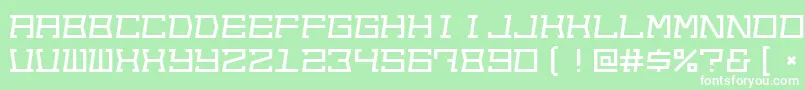 Out Font – White Fonts on Green Background