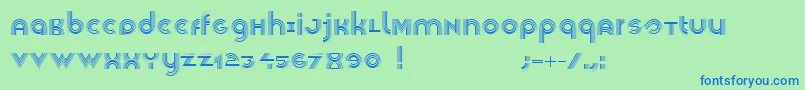 Veselka4f Font – Blue Fonts on Green Background