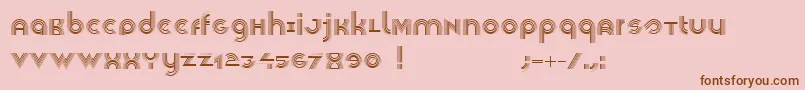Veselka4f Font – Brown Fonts on Pink Background