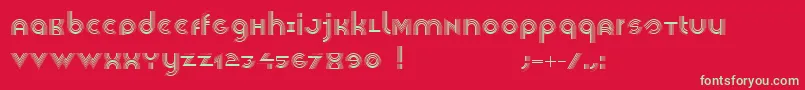More about Veselka4f Font Veselka4f Font – Green Fonts on Red Background