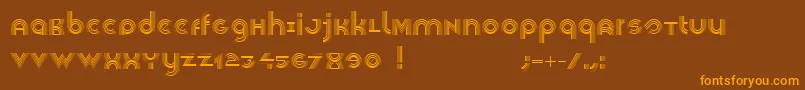 Veselka4f Font – Orange Fonts on Brown Background