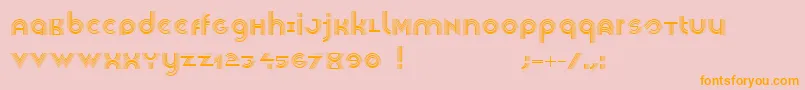 Veselka4f-Schriftart – Orangefarbene Schriften auf rosa Hintergrund