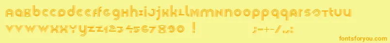 Veselka4f Font – Orange Fonts on Yellow Background