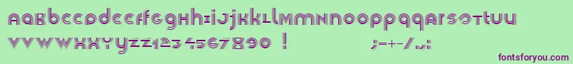 Veselka4f Font – Purple Fonts on Green Background