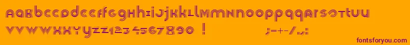 Veselka4f Font – Purple Fonts on Orange Background