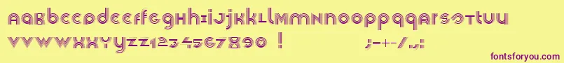 Veselka4f Font – Purple Fonts on Yellow Background