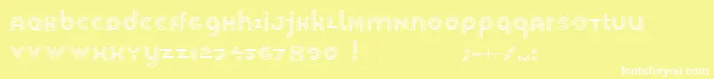 Veselka4f Font – White Fonts on Yellow Background