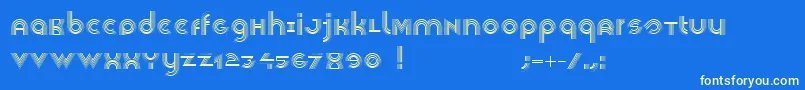 Veselka4f Font – Yellow Fonts on Blue Background