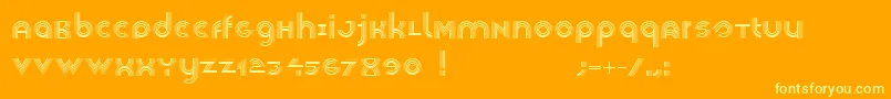 Veselka4f Font – Yellow Fonts on Orange Background