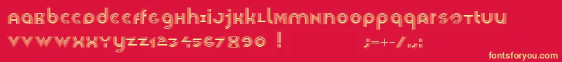 Veselka4f Font – Yellow Fonts on Red Background