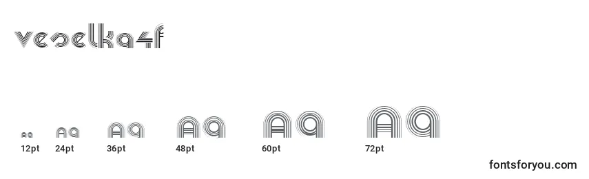 Размеры шрифта Veselka4f (104220)