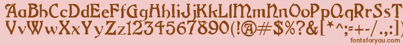 Шрифт GrangeRegular – коричневые шрифты на розовом фоне