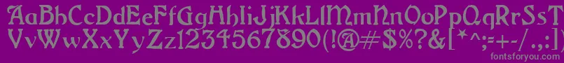 GrangeRegular Font – Gray Fonts on Purple Background