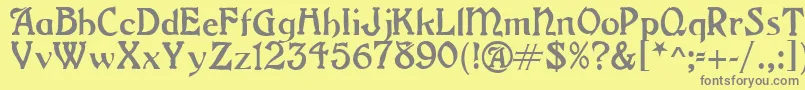 Шрифт GrangeRegular – серые шрифты на жёлтом фоне