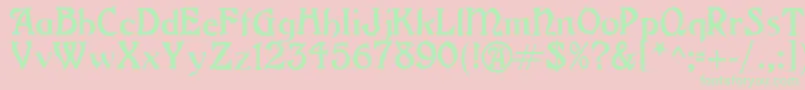 GrangeRegular Font – Green Fonts on Pink Background