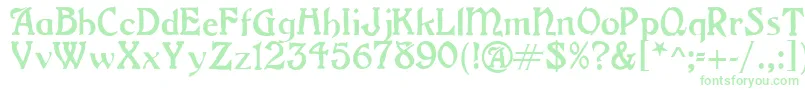 GrangeRegular-Schriftart – Grüne Schriften auf weißem Hintergrund