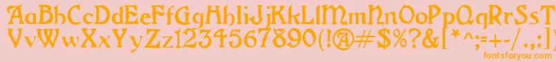 GrangeRegular Font – Orange Fonts on Pink Background