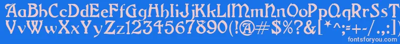 Шрифт GrangeRegular – розовые шрифты на синем фоне