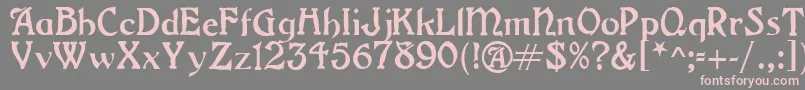 GrangeRegular Font – Pink Fonts on Gray Background