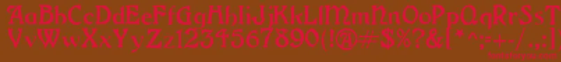 GrangeRegular Font – Red Fonts on Brown Background