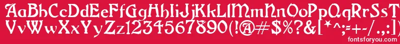 GrangeRegular Font – White Fonts on Red Background