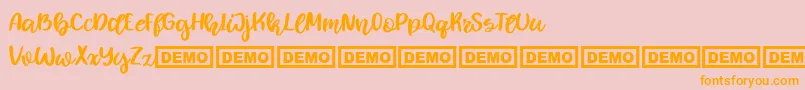 Fowler Font – Orange Fonts on Pink Background