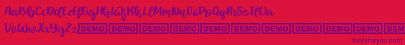 Fowler Font – Purple Fonts on Red Background