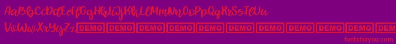 Fowler Font – Red Fonts on Purple Background