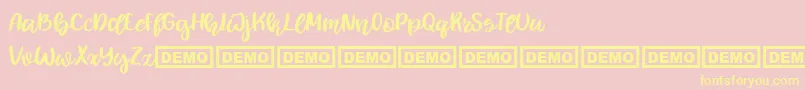 Fowler Font – Yellow Fonts on Pink Background