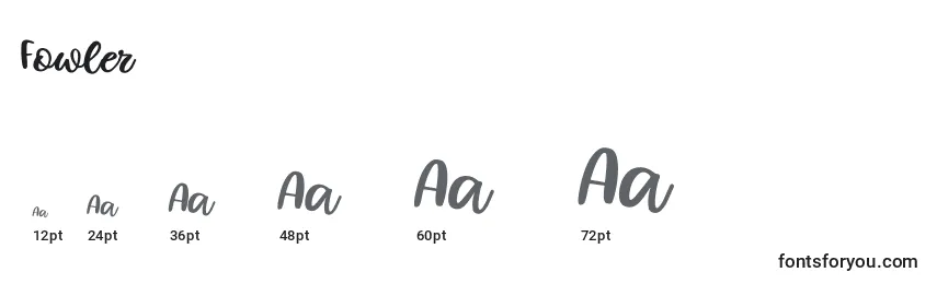 Fowler Font Sizes