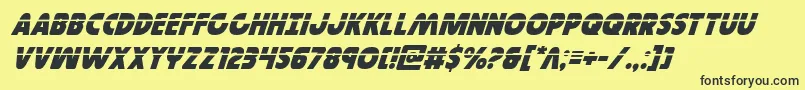 Governorlaserital Font – Black Fonts on Yellow Background