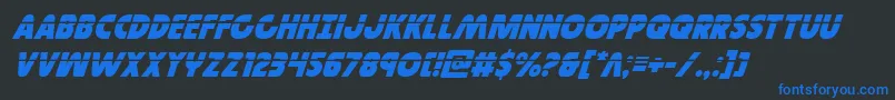 Governorlaserital Font – Blue Fonts on Black Background
