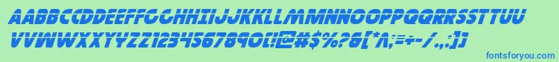 Governorlaserital Font – Blue Fonts on Green Background