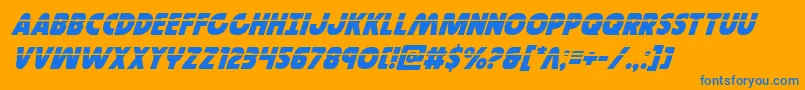 Governorlaserital Font – Blue Fonts on Orange Background