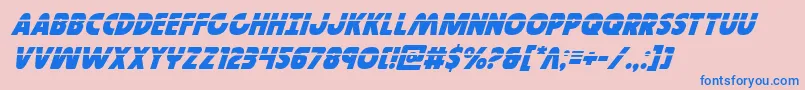 Governorlaserital Font – Blue Fonts on Pink Background