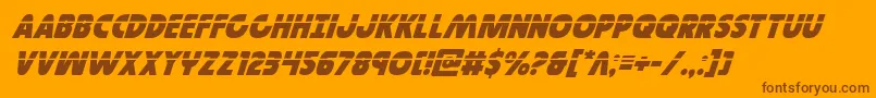 Governorlaserital Font – Brown Fonts on Orange Background
