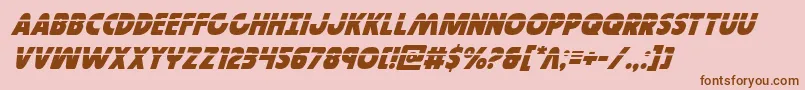 Governorlaserital Font – Brown Fonts on Pink Background