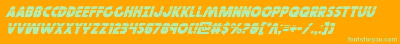 Governorlaserital Font – Green Fonts on Orange Background