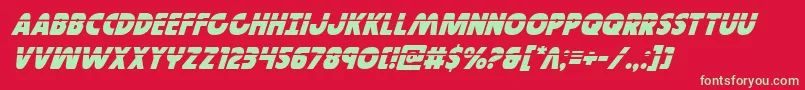 Governorlaserital Font – Green Fonts on Red Background