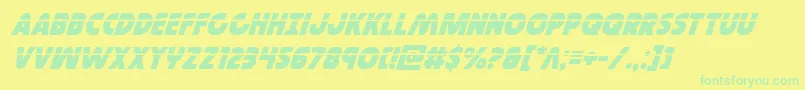 Governorlaserital Font – Green Fonts on Yellow Background