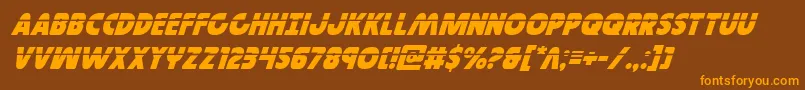 Governorlaserital Font – Orange Fonts on Brown Background