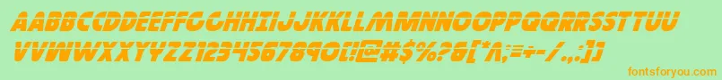 Governorlaserital Font – Orange Fonts on Green Background