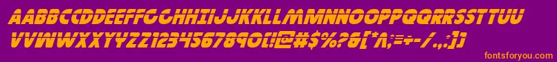 Governorlaserital Font – Orange Fonts on Purple Background