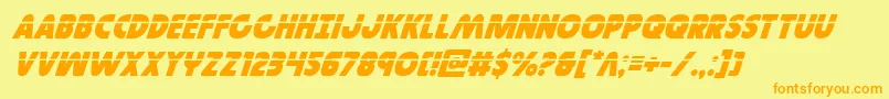 Governorlaserital Font – Orange Fonts on Yellow Background