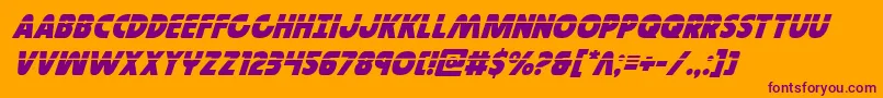 Governorlaserital Font – Purple Fonts on Orange Background